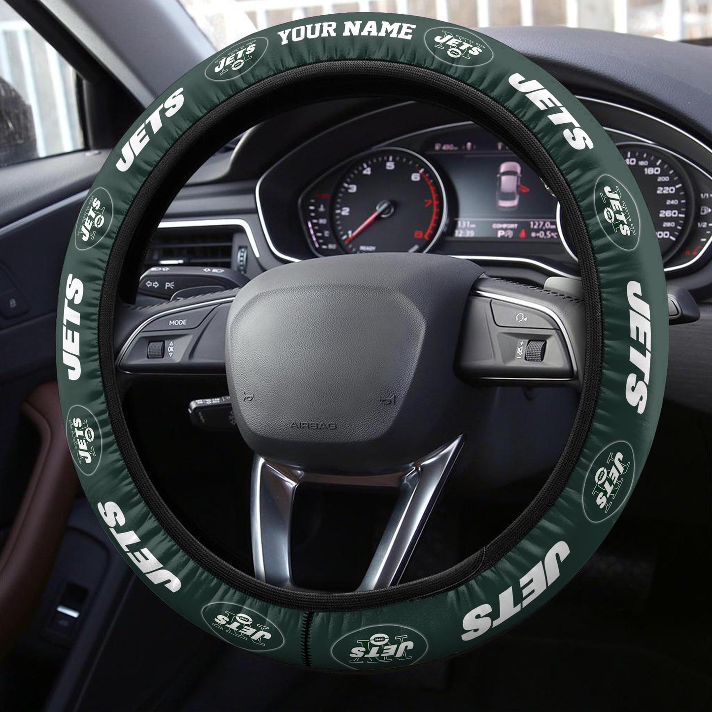 New York Jets Personalized 3D Steering Wheel Cover 88