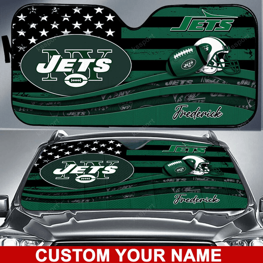 New York Jets Personalized Auto Sun Shade BG23
