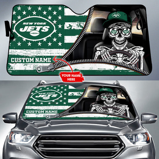 New York Jets Personalized Auto Sun Shade BG86