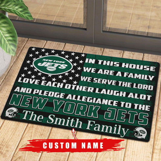 New York Jets Personalized Doormat BG308