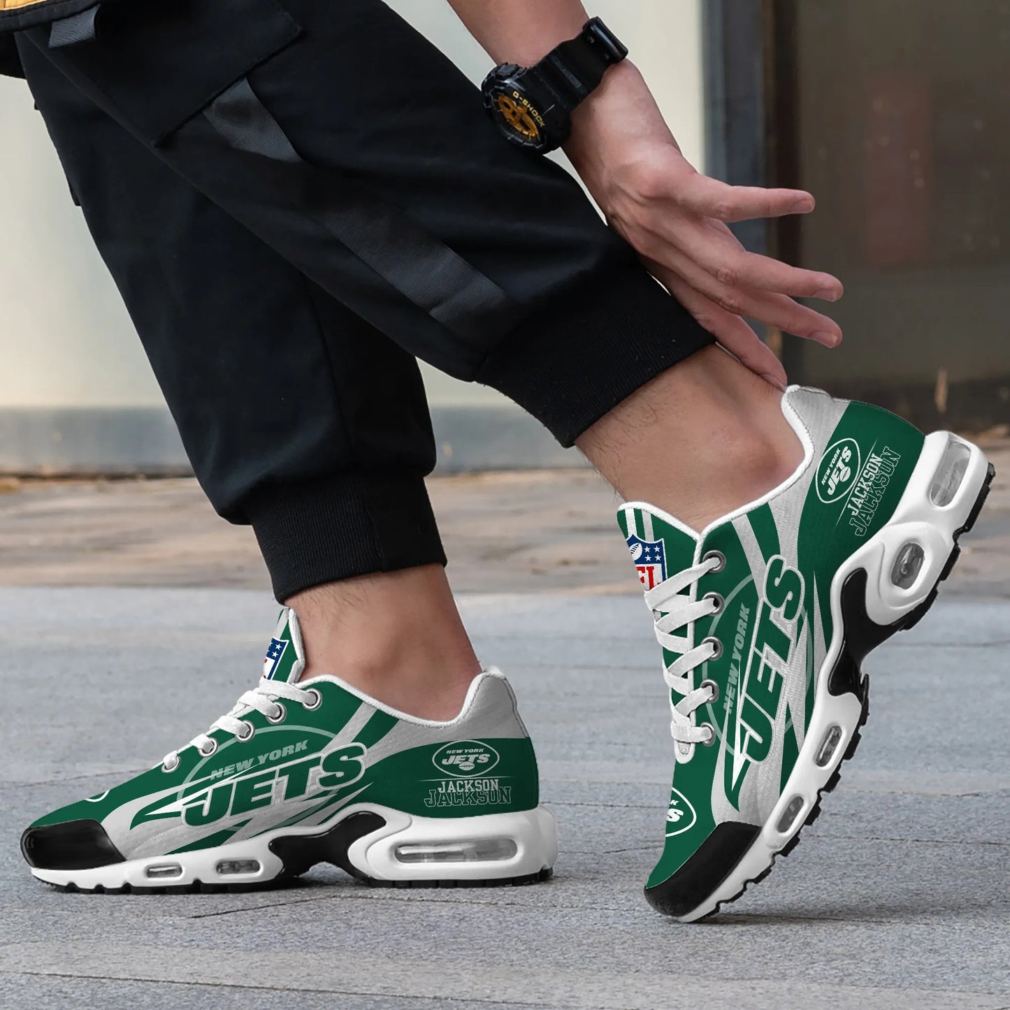 New York Jets Personalized Plus T-N Youth Sneakers BG104