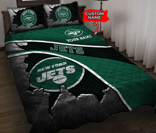 New York Jets Personalized Quilt Set BG139