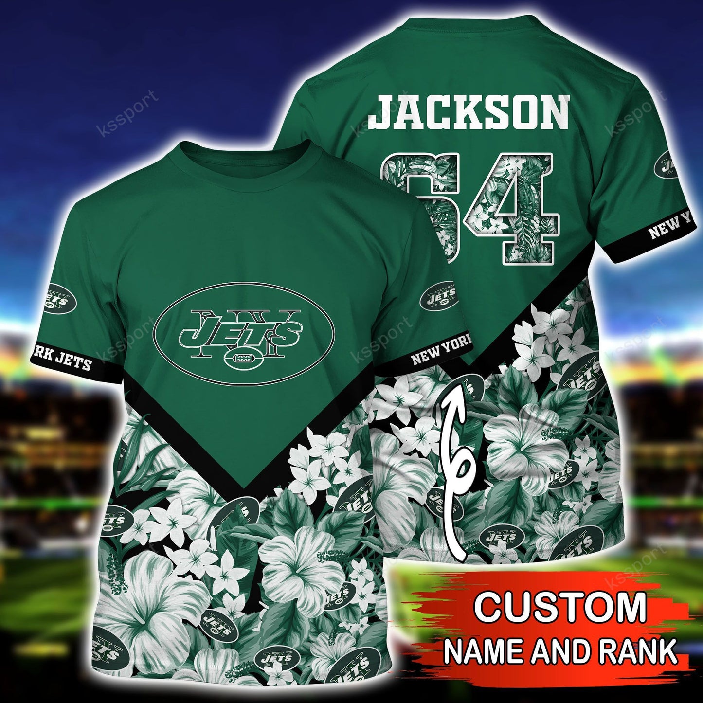 New York Jets Personalized Shirt and Shorts BG292