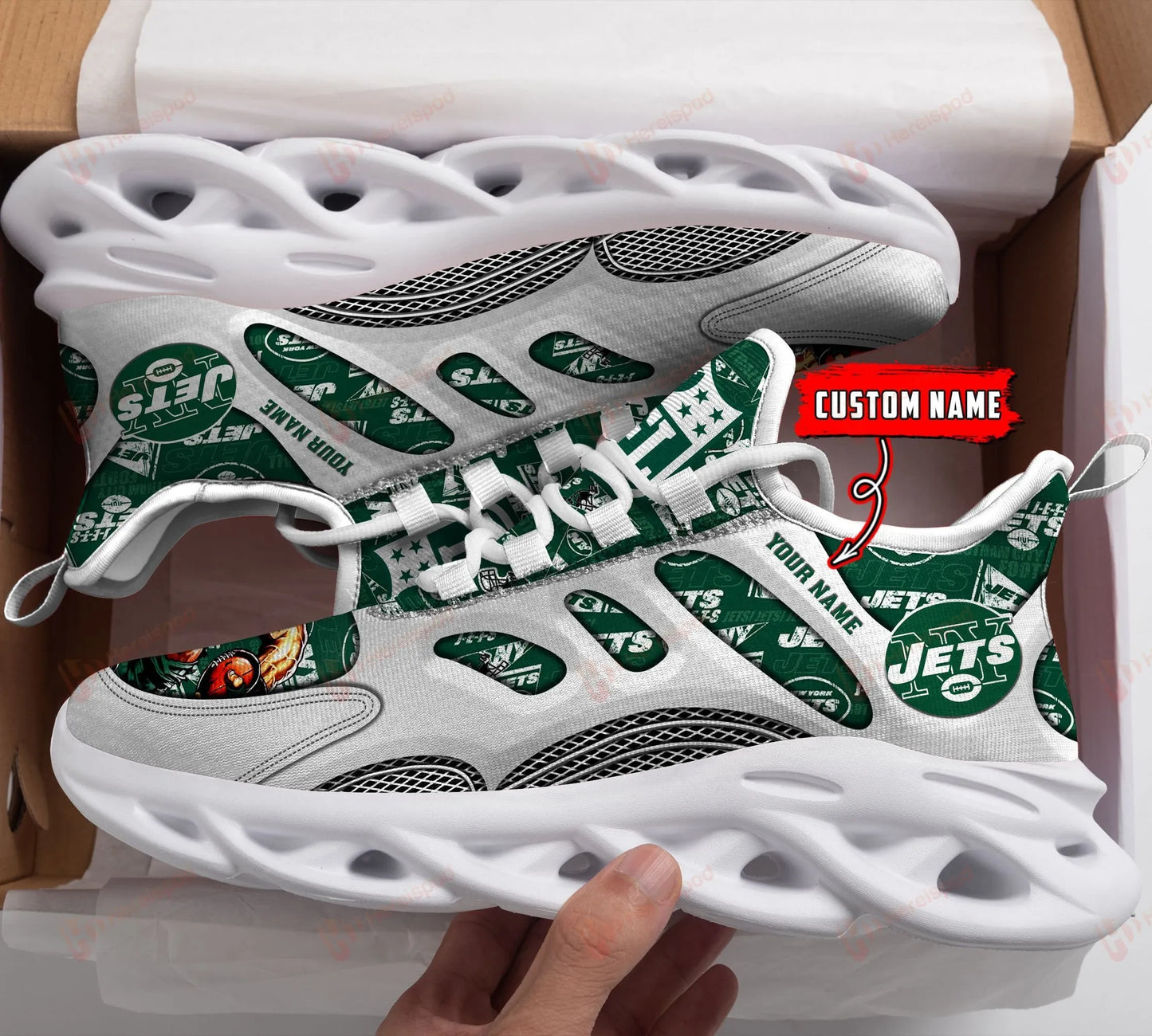 New York Jets Personalized Yezy Running Sneakers 212