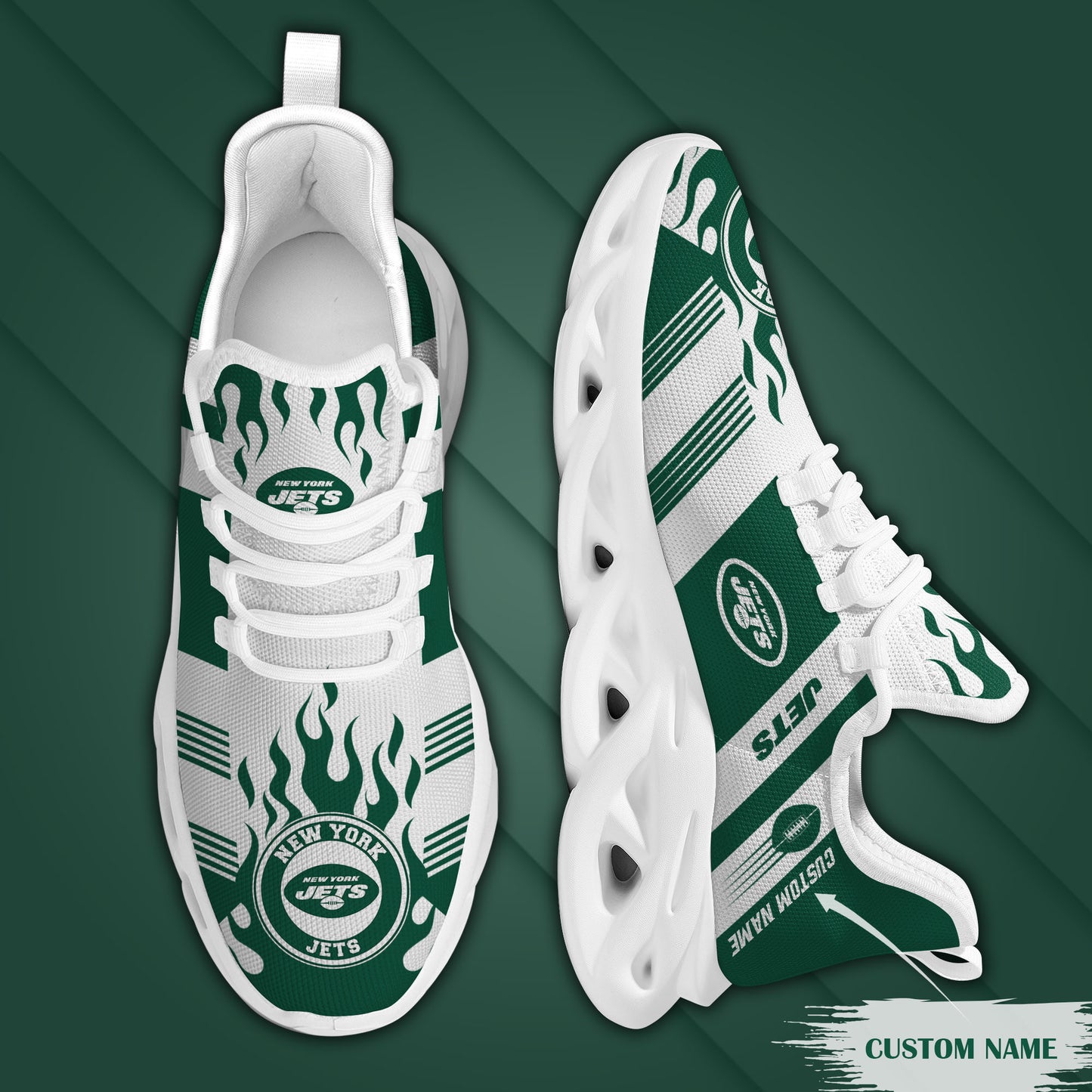 New York Jets Personalized Yezy Running Sneakers BB574