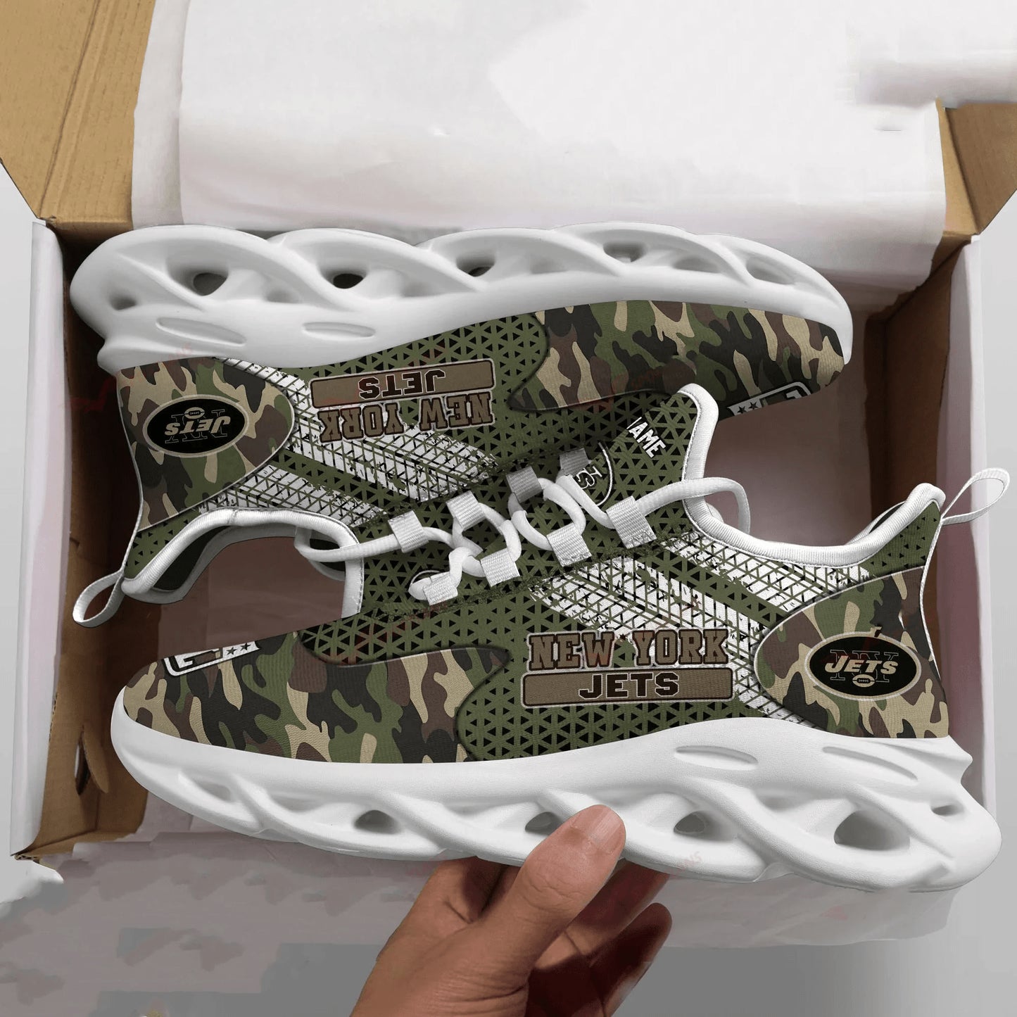 New York Jets Personalized Yezy Running Sneakers SPD614