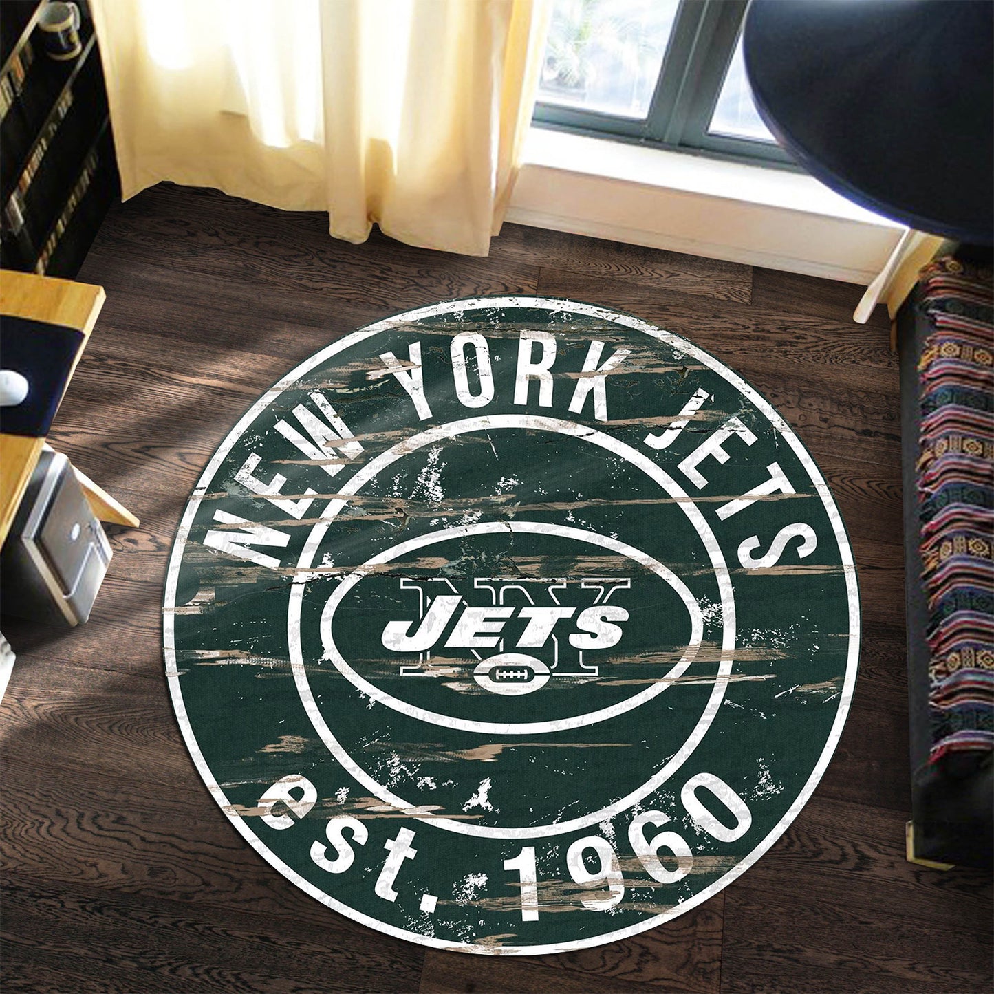 New York Jets Round Rug 180
