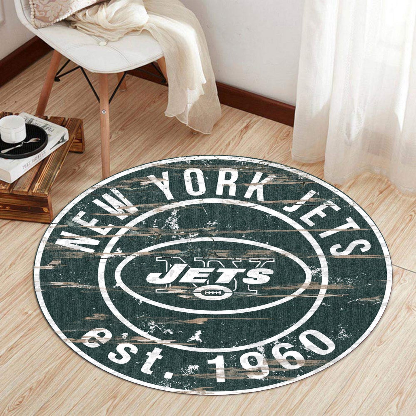 New York Jets Round Rug 180