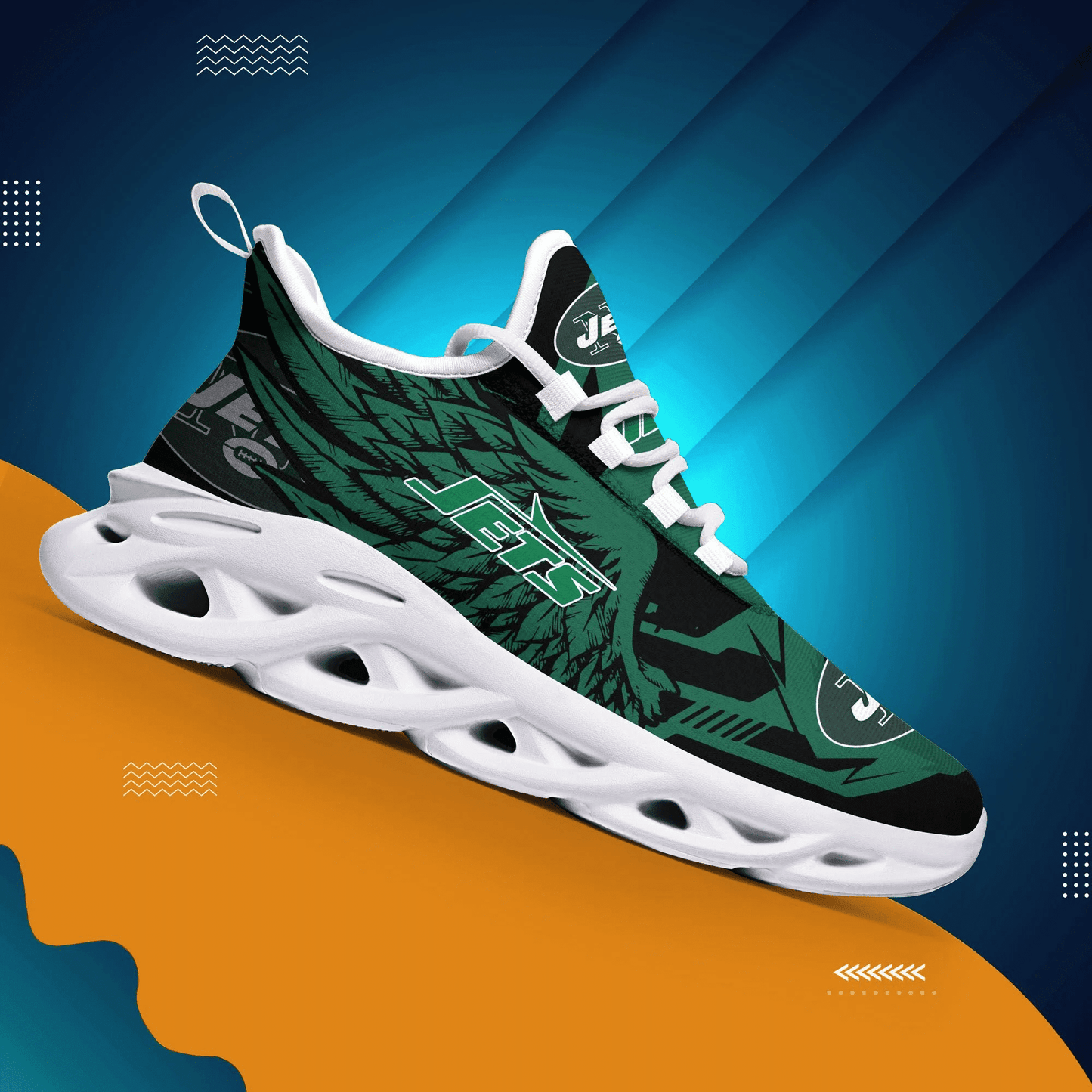 New York Jets Yezy Running Sneakers 201