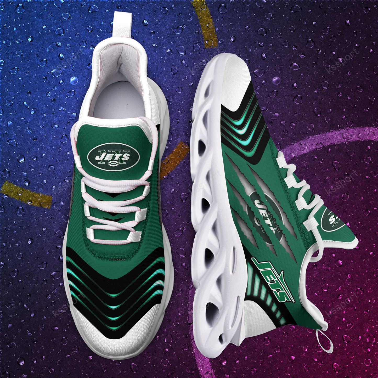 New York Jets Yezy Running Sneakers BB423