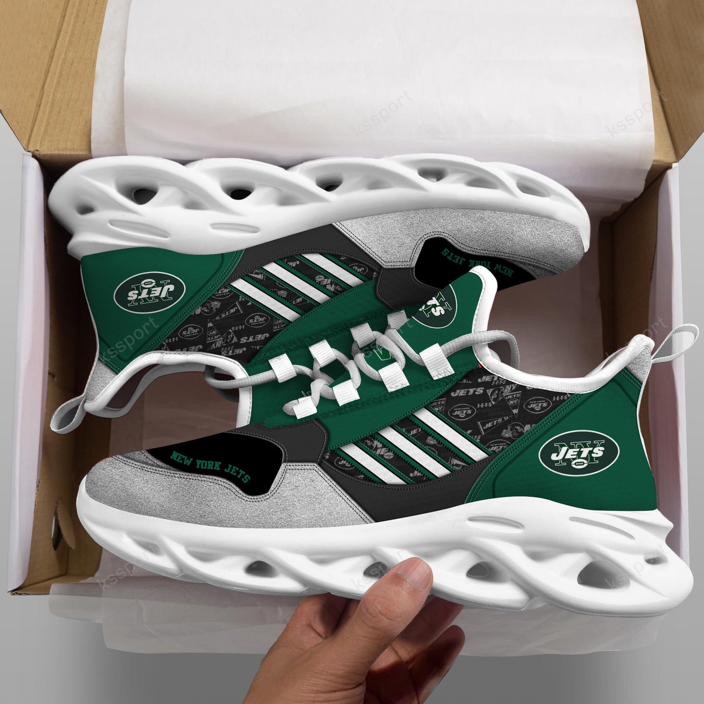 New York Jets Yezy Running Sneakers BG746