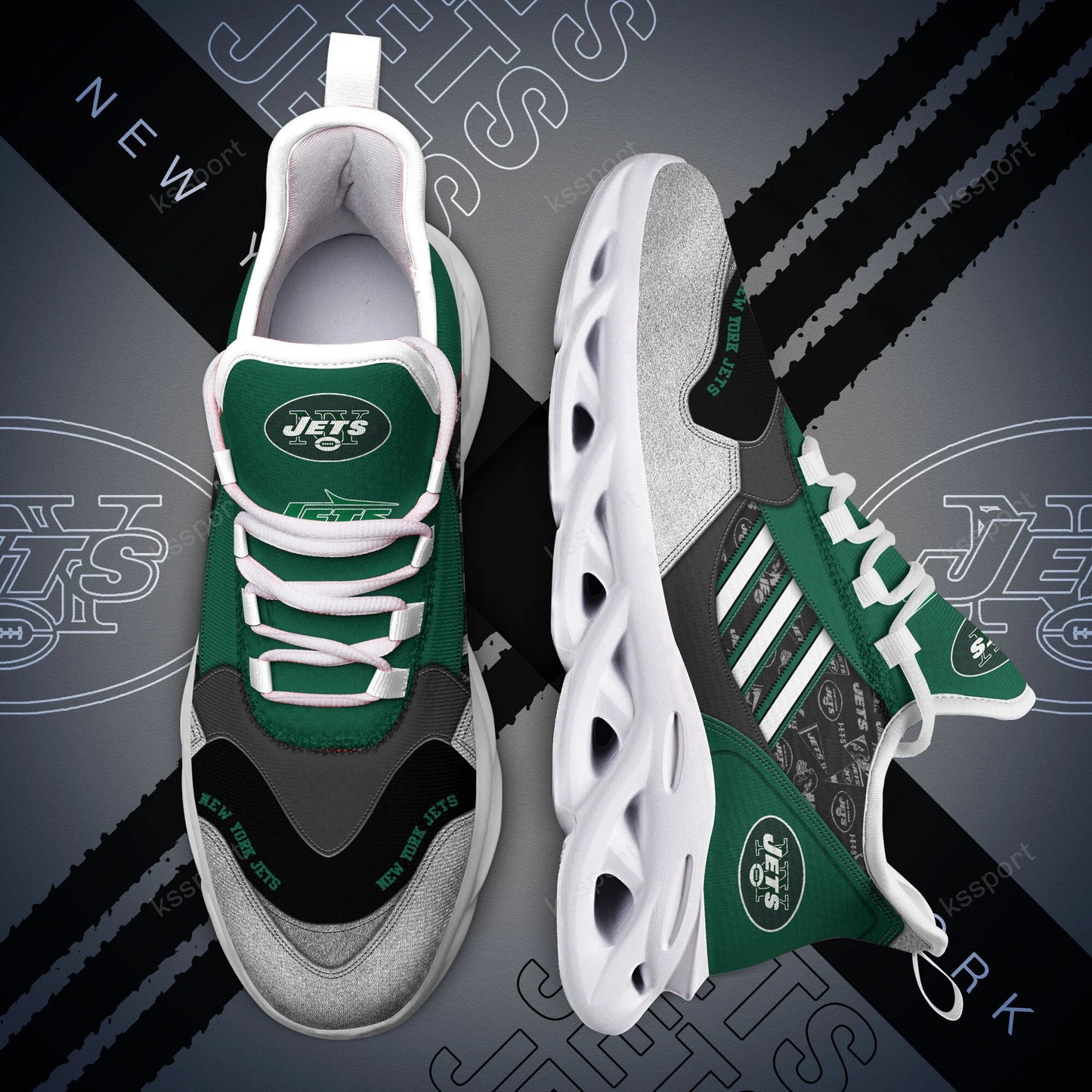 New York Jets Yezy Running Sneakers BG746