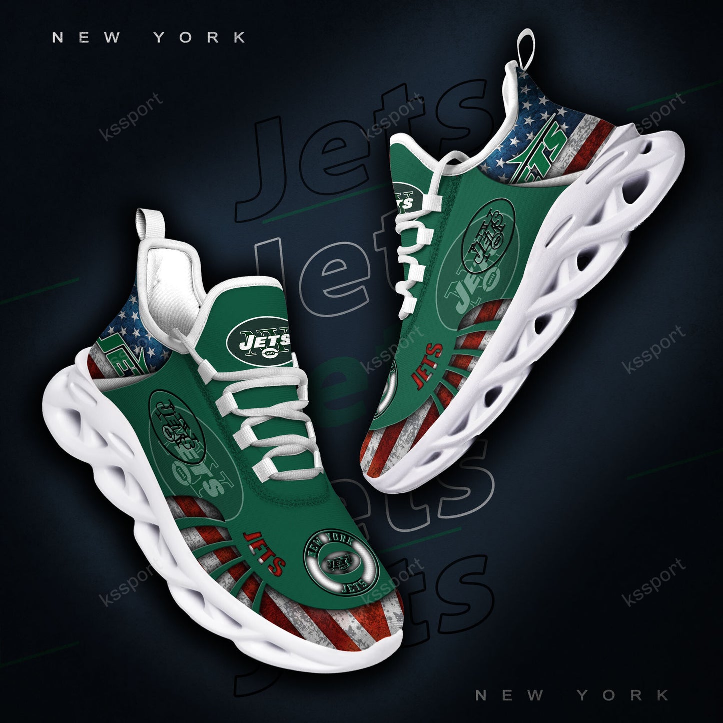 New York Jets Yezy Running Sneakers BG827