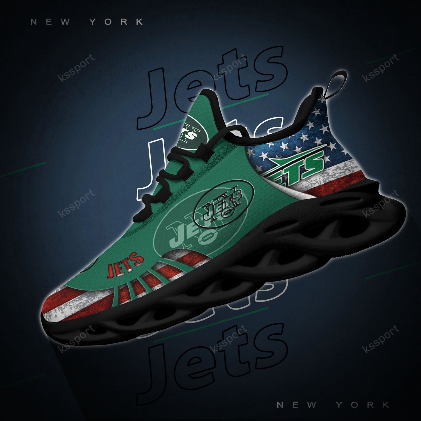 New York Jets Yezy Running Sneakers BG827