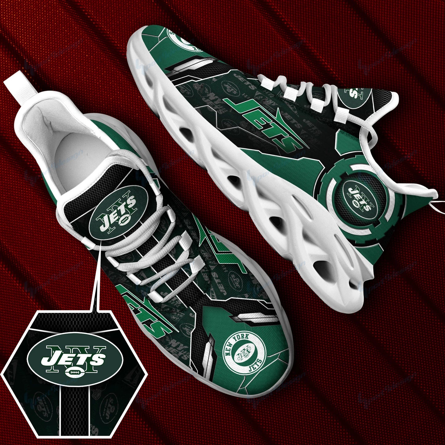 New York Jets Yezy Running Sneakers SPD27