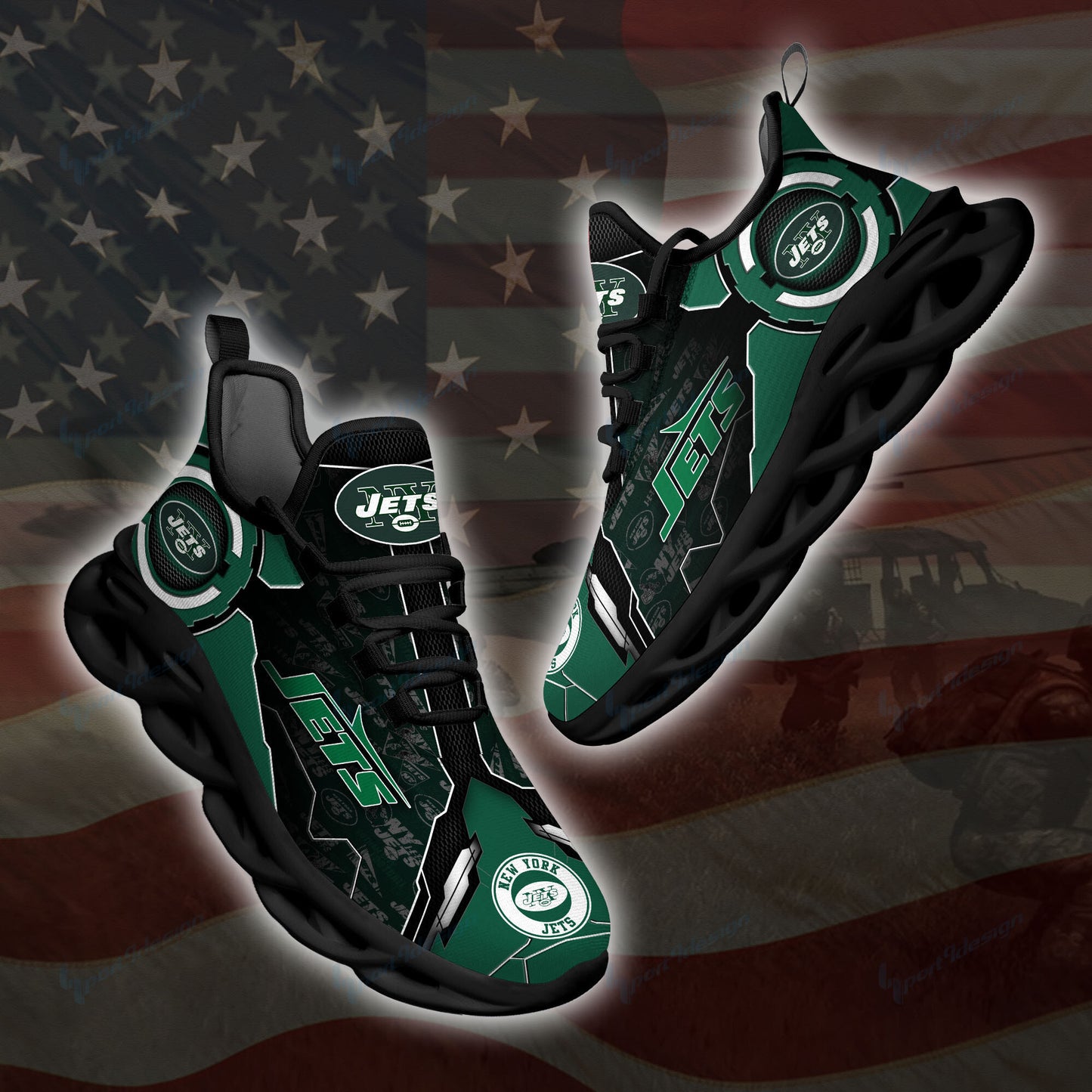 New York Jets Yezy Running Sneakers SPD27
