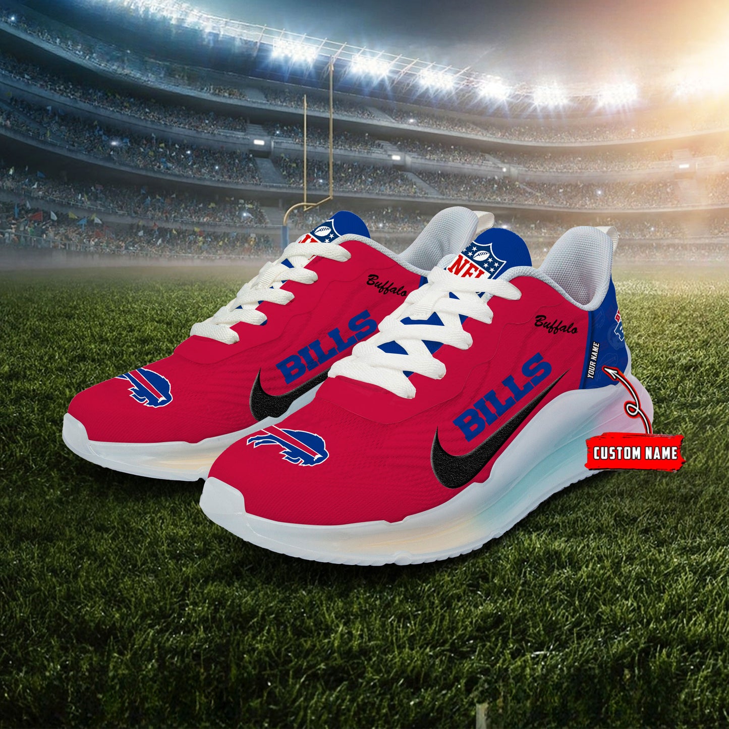 Buffalo Bills Rainbow Cushion Running Shoes AZBTCRS00004
