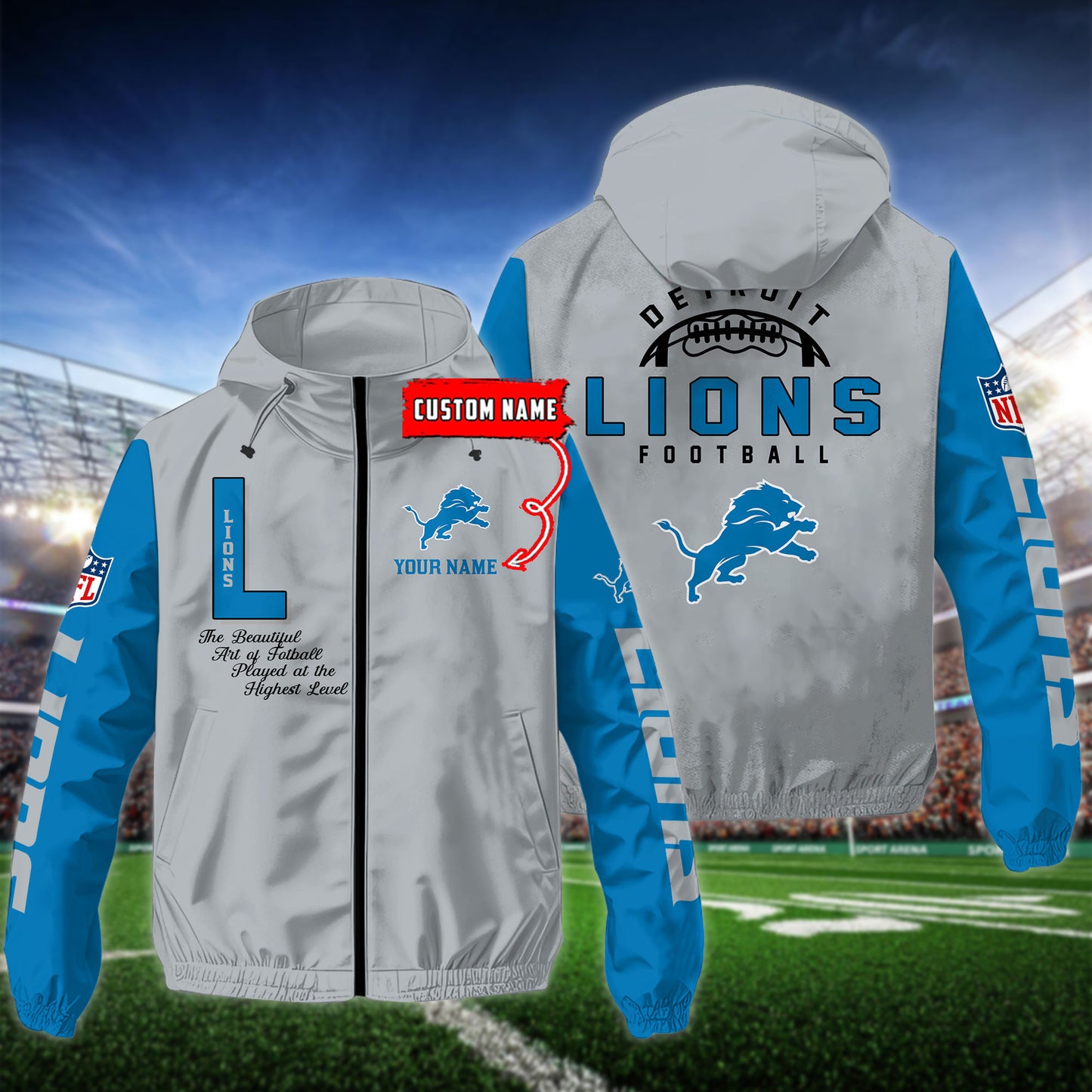 Detroit Lions Outdoor Jacket AZBTOJ000139