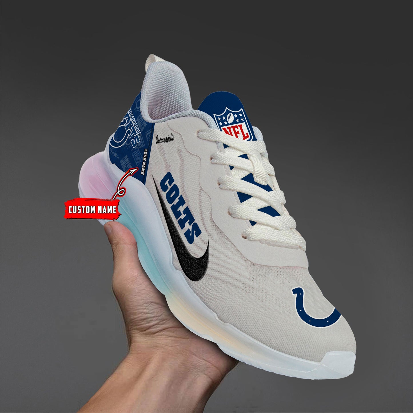 Indianapolis Colts  Rainbow Cushion Running Shoes AZBTCRS00014