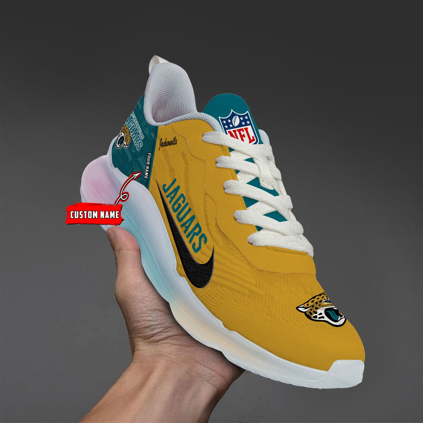 Jacksonville JaguaCRS  Rainbow Cushion Running Shoes AZBTCRS00015