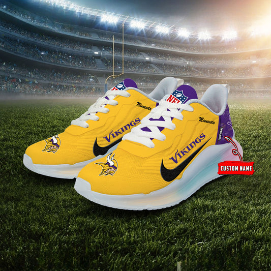 Minnesota Vikings  Rainbow Cushion Running Shoes AZBTCRS00018