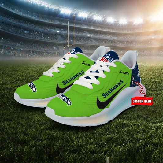 Seattle seahawks  Rainbow Cushion Running Shoes AZBTCRS00029