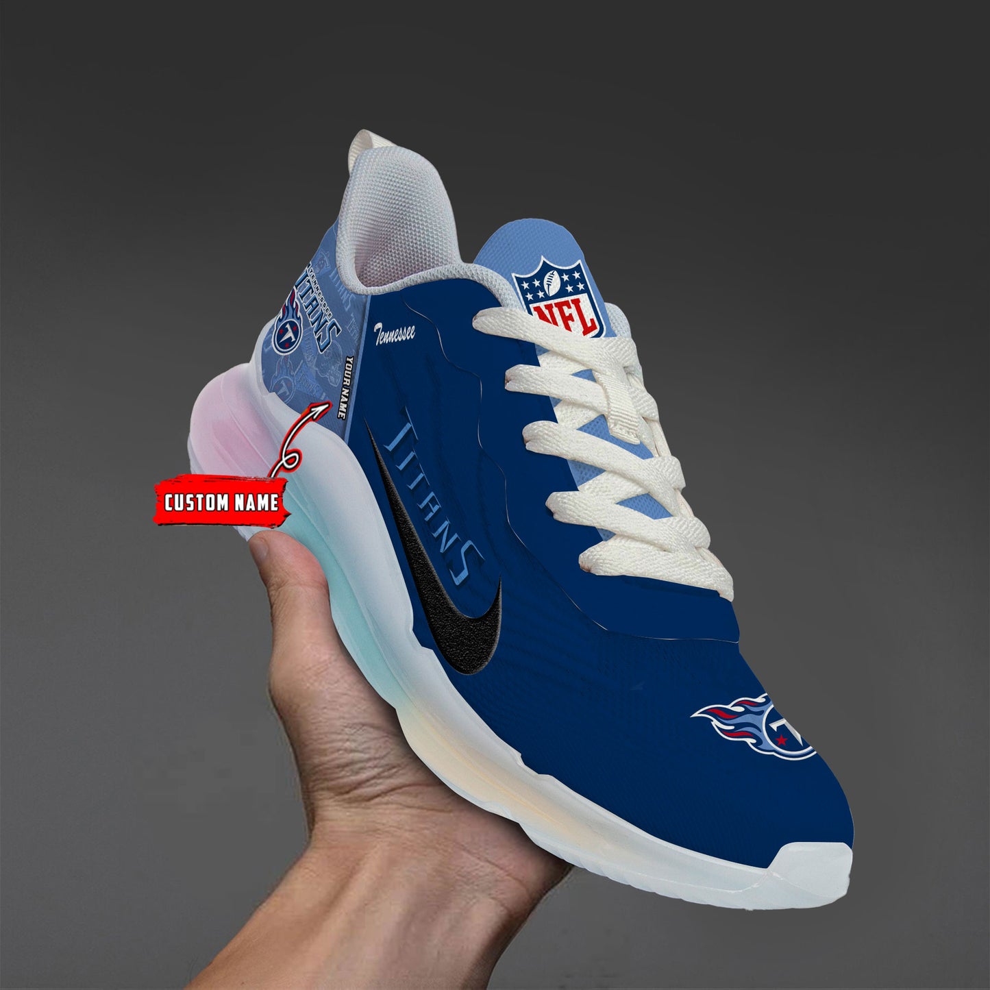 Tennessee Titans  Rainbow Cushion Running Shoes AZBTCRS00031