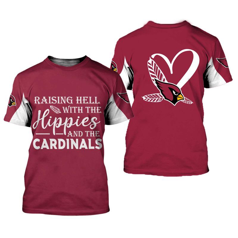 NFL Arizona Cardinals Limited Edition All Over Print Hoodie Sweatshirt Zip Hoodie T shirt  Unisex Size