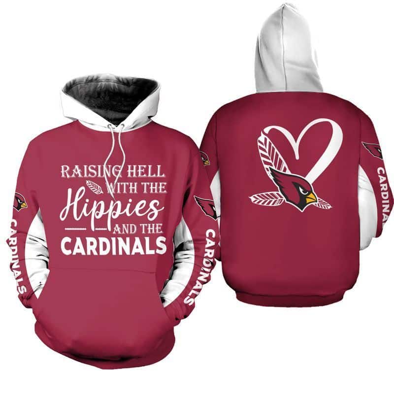 NFL Arizona Cardinals Limited Edition All Over Print Hoodie Sweatshirt Zip Hoodie T shirt  Unisex Size