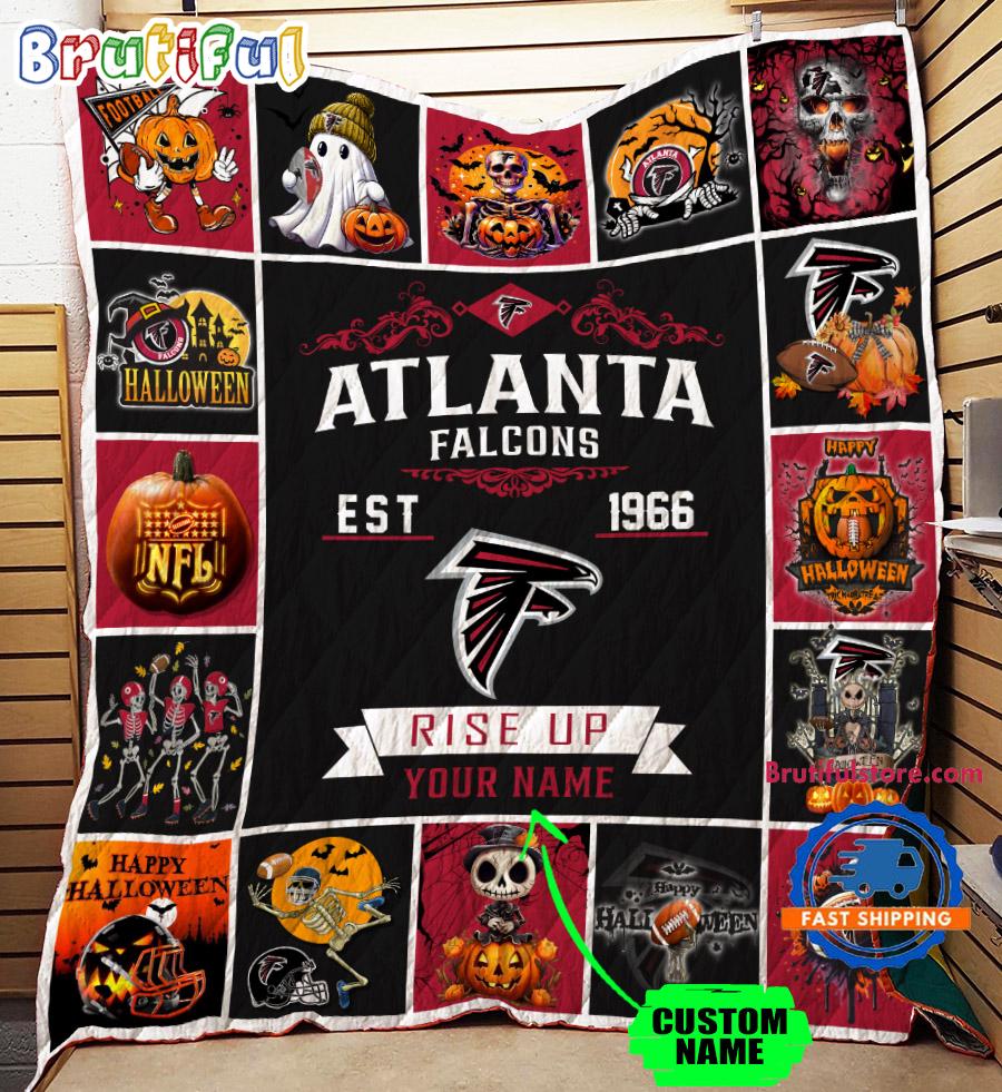 Atlanta Falcons Special Pumpkin Halloween Quilt Blanket AZBTQLT000002