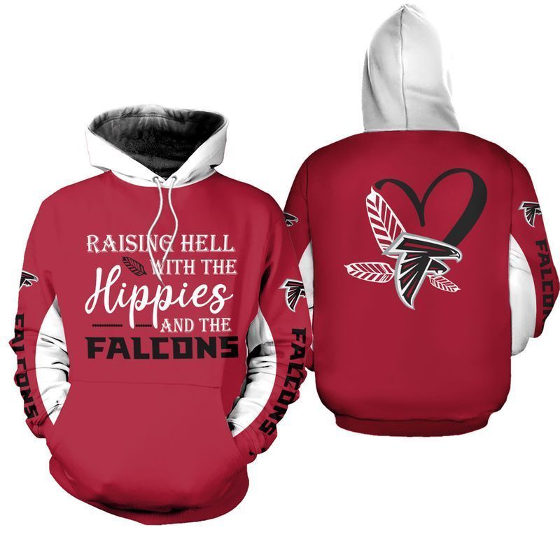NFL Atlanta Falcons Limited Edition All Over Print Hoodie Sweatshirt Zip Hoodie T shirt  Unisex Size