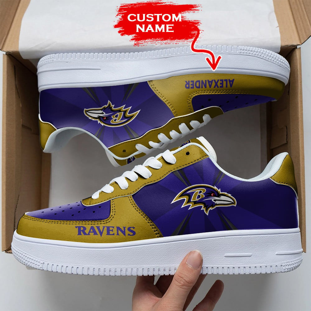 NFL Baltimore Ravens Custom Air Force 1 Sneakers