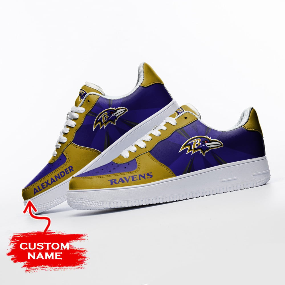 NFL Baltimore Ravens Custom Air Force 1 Sneakers