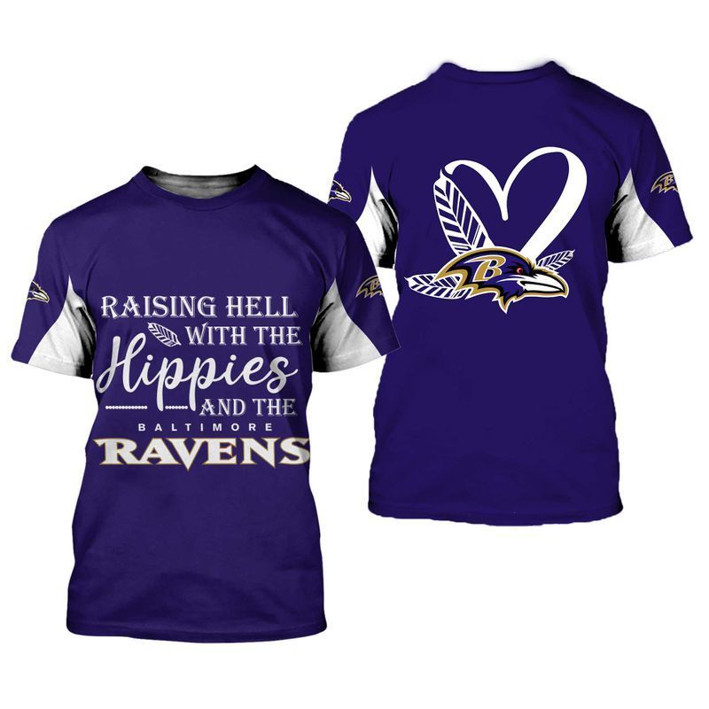 NFL Baltimore Ravens Limited Edition All Over Print Hoodie Sweatshirt Zip Hoodie T shirt  Unisex