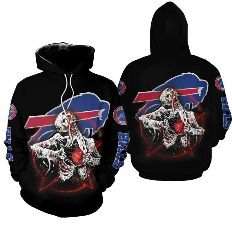 NFL Buffalo Bills Limited Edition All Over Print Hoodie Sweatshirt Zip Hoodie T shirt  Unisex Size