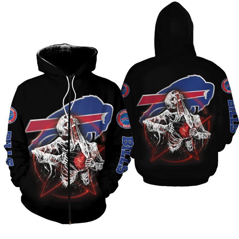 NFL Buffalo Bills Limited Edition All Over Print Hoodie Sweatshirt Zip Hoodie T shirt  Unisex Size
