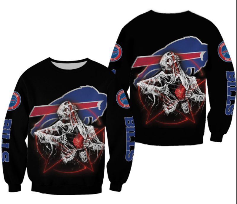 NFL Buffalo Bills Limited Edition All Over Print Hoodie Sweatshirt Zip Hoodie T shirt  Unisex Size
