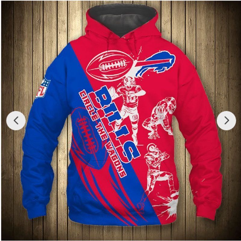 NFL Buffalo Bills Limited Edition All Over Print Zip Hoodie T shirt Hoodie Size S-5XL