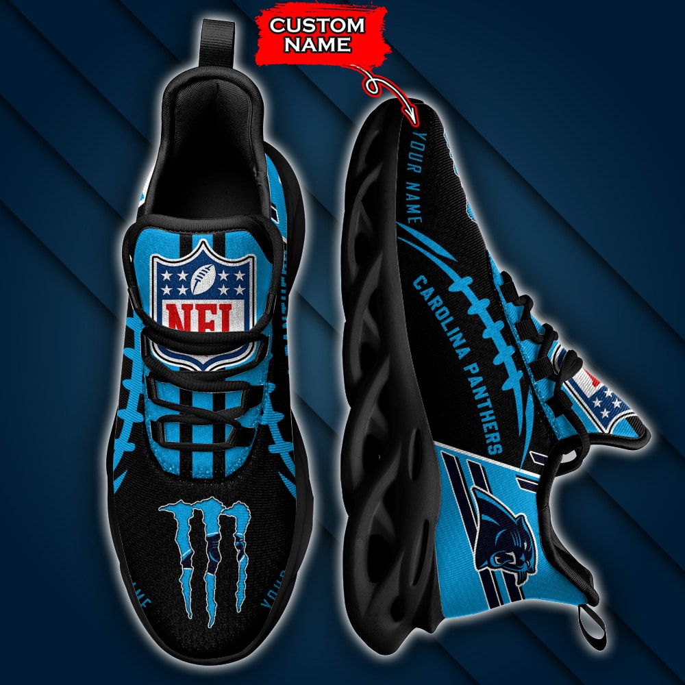 Carolina Panthers Personalized Yezy Running Sneakers SPD723