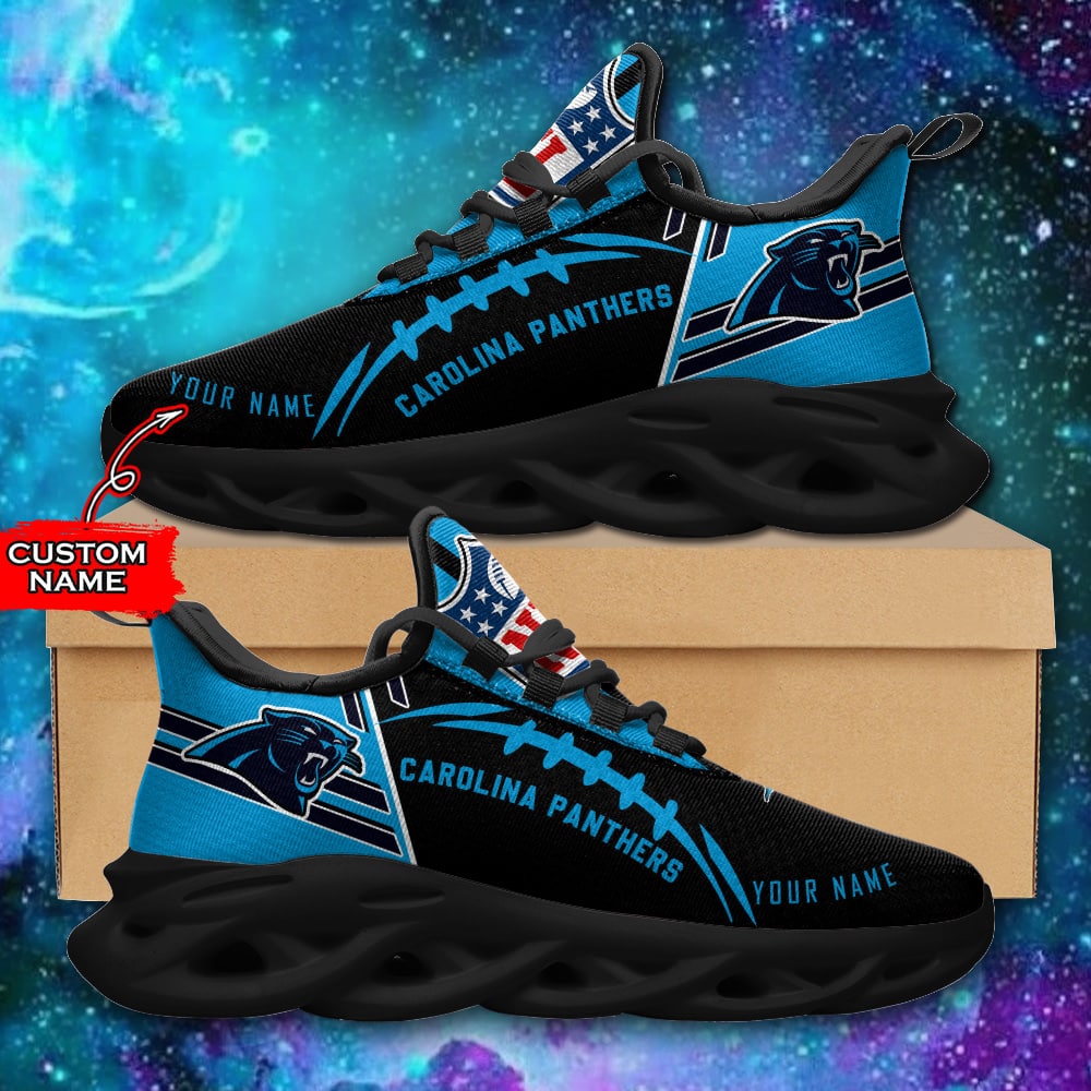 Carolina Panthers Personalized Yezy Running Sneakers SPD723