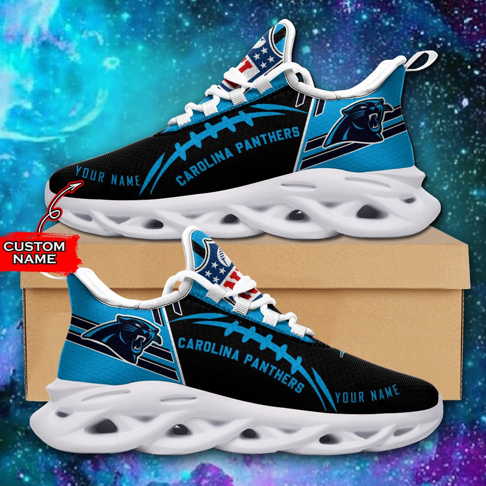 Carolina Panthers Personalized Yezy Running Sneakers SPD723