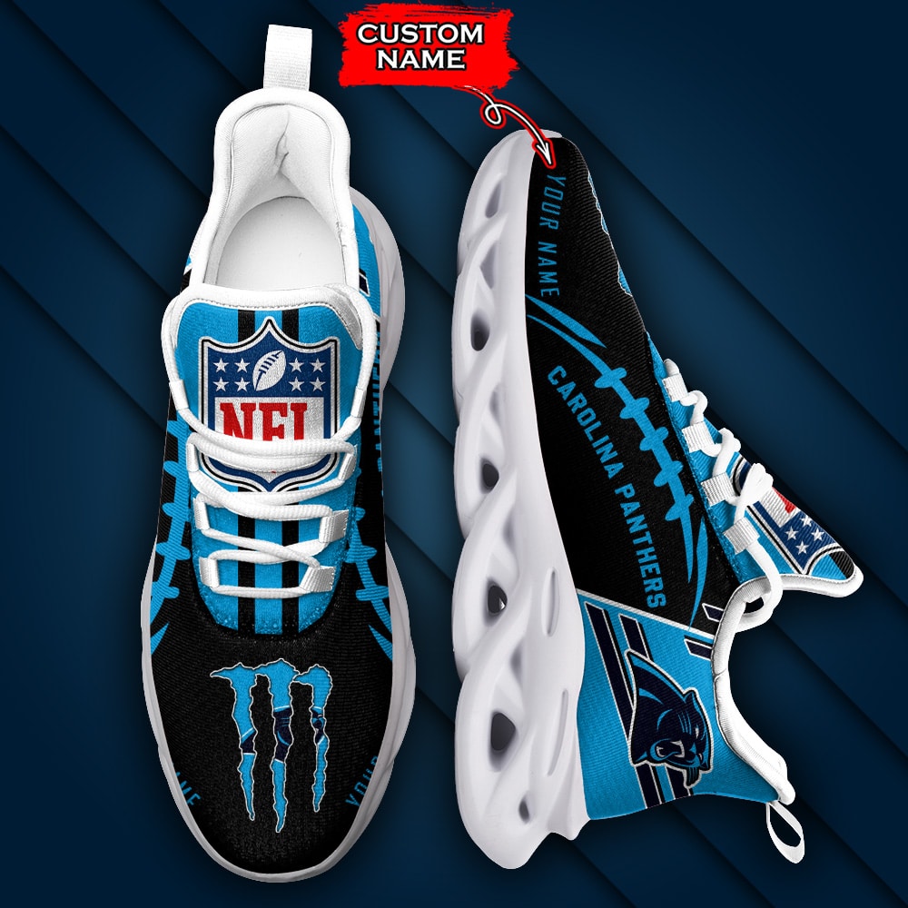 Carolina Panthers Personalized Yezy Running Sneakers SPD723