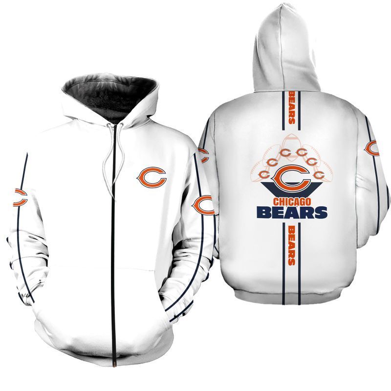 NFL Chicago Bears Limited Edition All Over Print Hoodie Sweatshirt Zip Hoodie T shirt 646