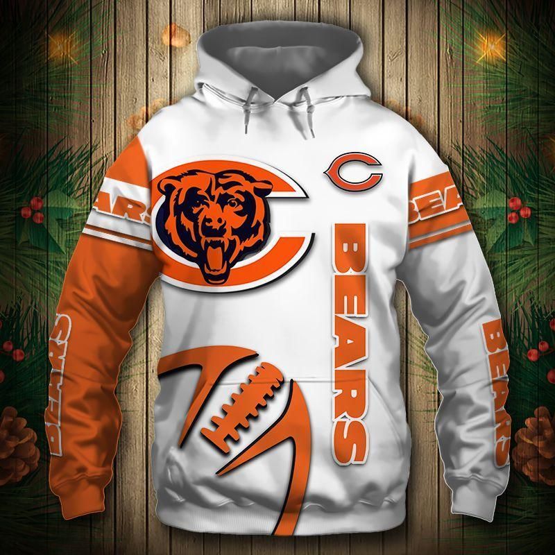 NFL Chicago Bears Limited Edition All Over Print Hoodie Sweatshirt Zip Hoodie T shirt S653