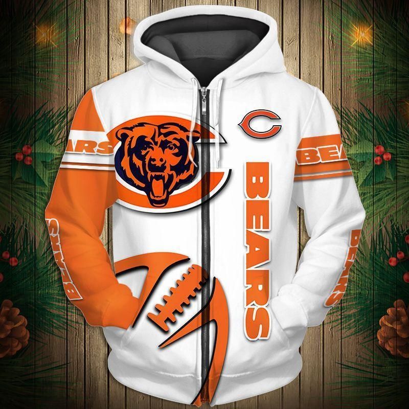 NFL Chicago Bears Limited Edition All Over Print Hoodie Sweatshirt Zip Hoodie T shirt S653