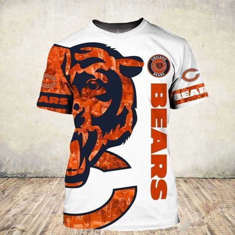 NFL Chicago Bears Limited Edition All Over Print Hoodie Sweatshirt Zip Hoodie T shirt S654