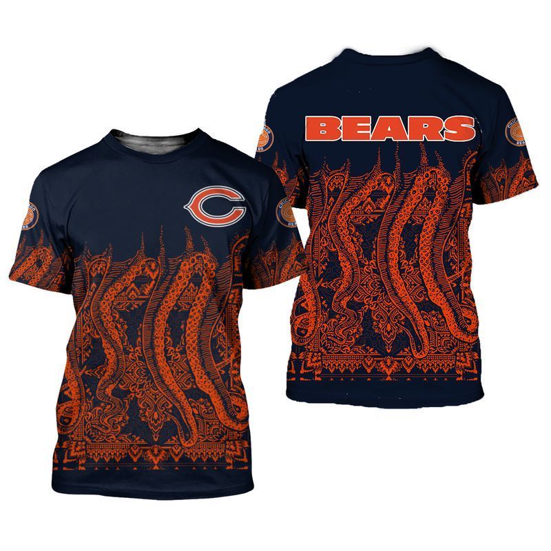 NFL Chicago Bears Limited Edition All Over Print Hoodie Sweatshirt Zip Hoodie T shirt S656