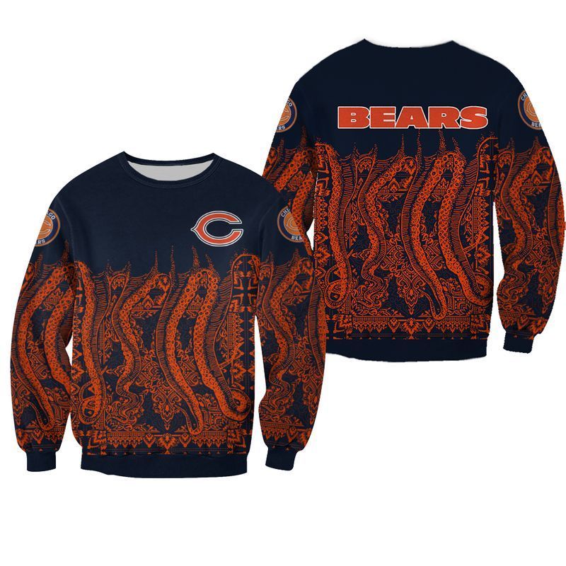 NFL Chicago Bears Limited Edition All Over Print Hoodie Sweatshirt Zip Hoodie T shirt S656