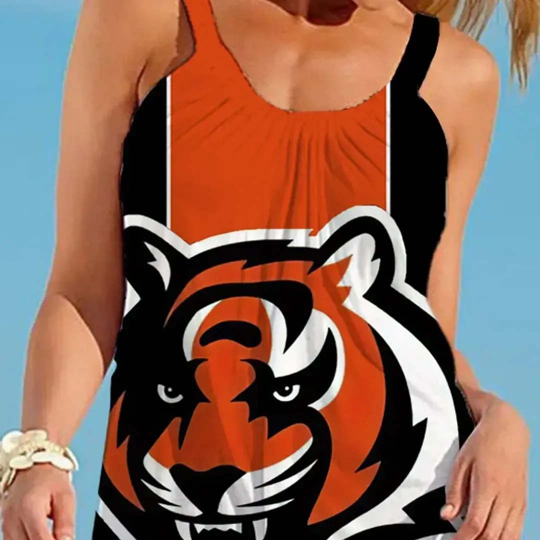 Nfl Chicago Bears Printed Beach Dress For Leisure 53