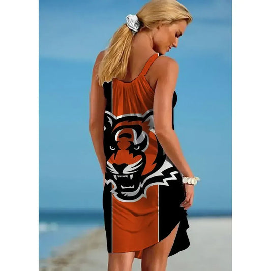 Nfl Chicago Bears Printed Beach Dress For Leisure 53